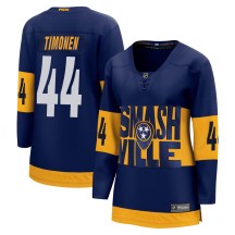 Women's Fanatics Branded Nashville Predators Kimmo Timonen Navy 2022 Stadium Series Jersey - Breakaway Women's Fanatics Branded Nashville Predators Kimmo Timonen Navy 2022 Stadium Series Jersey - Breakaway