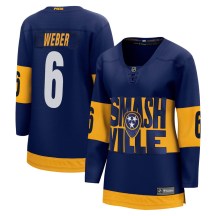 Women's Fanatics Branded Nashville Predators Shea Weber Navy 2022 Stadium Series Jersey - Breakaway Women's Fanatics Branded Nashville Predators Shea Weber Navy 2022 Stadium Series Jersey - Breakaway