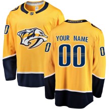 Men's Fanatics Branded Nashville Predators Custom Gold Custom Home Jersey - Breakaway Men's Fanatics Branded Nashville Predators Custom Gold Custom Home Jersey - Breakaway