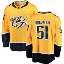Men's Fanatics Branded Nashville Predators Mark Friedman Gold Home Jersey - Breakaway Men's Fanatics Branded Nashville Predators Mark Friedman Gold Home Jersey - Breakaway