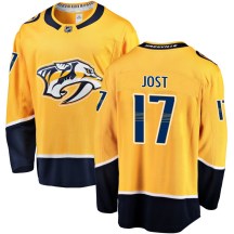 Men's Fanatics Branded Nashville Predators Tyson Jost Gold Home Jersey - Breakaway Men's Fanatics Branded Nashville Predators Tyson Jost Gold Home Jersey - Breakaway