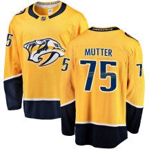 Men's Fanatics Branded Nashville Predators Navrin Mutter Gold Home Jersey - Breakaway Men's Fanatics Branded Nashville Predators Navrin Mutter Gold Home Jersey - Breakaway