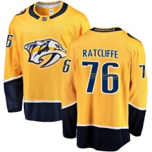 Men's Fanatics Branded Nashville Predators Isaac Ratcliffe Gold Home Jersey - Breakaway Men's Fanatics Branded Nashville Predators Isaac Ratcliffe Gold Home Jersey - Breakaway