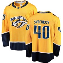 Men's Fanatics Branded Nashville Predators Fedor Svechkov Gold Home Jersey - Breakaway Men's Fanatics Branded Nashville Predators Fedor Svechkov Gold Home Jersey - Breakaway