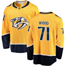 Men's Fanatics Branded Nashville Predators Matthew Wood Gold Home Jersey - Breakaway Men's Fanatics Branded Nashville Predators Matthew Wood Gold Home Jersey - Breakaway