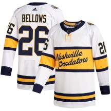 Youth Adidas Nashville Predators Kieffer Bellows White 2020 Winter Classic Player Jersey - Authentic Youth Adidas Nashville Predators Kieffer Bellows White 2020 Winter Classic Player Jersey - Authentic