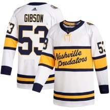 Youth Adidas Nashville Predators Andrew Gibson White 2020 Winter Classic Player Jersey - Authentic Youth Adidas Nashville Predators Andrew Gibson White 2020 Winter Classic Player Jersey - Authentic