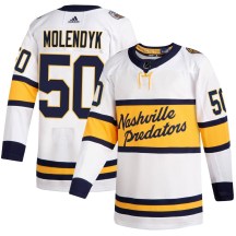 Youth Adidas Nashville Predators Tanner Molendyk White 2020 Winter Classic Player Jersey - Authentic Youth Adidas Nashville Predators Tanner Molendyk White 2020 Winter Classic Player Jersey - Authentic