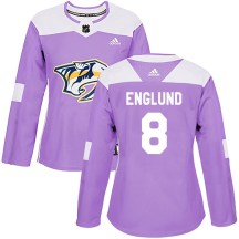 Women's Adidas Nashville Predators Andreas Englund Purple Fights Cancer Practice Jersey - Authentic Women's Adidas Nashville Predators Andreas Englund Purple Fights Cancer Practice Jersey - Authentic