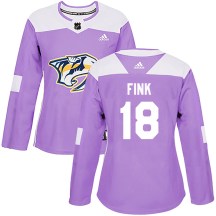 Women's Adidas Nashville Predators Aiden Fink Purple Fights Cancer Practice Jersey - Authentic Women's Adidas Nashville Predators Aiden Fink Purple Fights Cancer Practice Jersey - Authentic