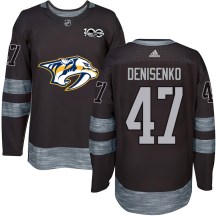 Men's Nashville Predators Grigori Denisenko Black 1917-2017 100th Anniversary Jersey - Authentic Men's Nashville Predators Grigori Denisenko Black 1917-2017 100th Anniversary Jersey - Authentic