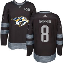 Men's Nashville Predators Stu Grimson Black 1917-2017 100th Anniversary Jersey - Authentic Men's Nashville Predators Stu Grimson Black 1917-2017 100th Anniversary Jersey - Authentic