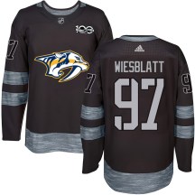 Men's Nashville Predators Oasiz Wiesblatt Black 1917-2017 100th Anniversary Jersey - Authentic Men's Nashville Predators Oasiz Wiesblatt Black 1917-2017 100th Anniversary Jersey - Authentic