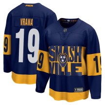 Men's Fanatics Branded Nashville Predators Jakub Vrana Navy 2022 Stadium Series Jersey - Breakaway Men's Fanatics Branded Nashville Predators Jakub Vrana Navy 2022 Stadium Series Jersey - Breakaway