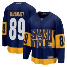 Men's Fanatics Branded Nashville Predators Ozzy Wiesblatt Navy 2022 Stadium Series Jersey - Breakaway Men's Fanatics Branded Nashville Predators Ozzy Wiesblatt Navy 2022 Stadium Series Jersey - Breakaway