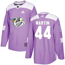 Men's Adidas Nashville Predators Brady Martin Purple Fights Cancer Practice Jersey - Authentic Men's Adidas Nashville Predators Brady Martin Purple Fights Cancer Practice Jersey - Authentic
