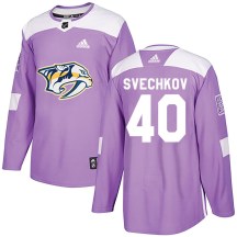 Men's Adidas Nashville Predators Fedor Svechkov Purple Fights Cancer Practice Jersey - Authentic Men's Adidas Nashville Predators Fedor Svechkov Purple Fights Cancer Practice Jersey - Authentic