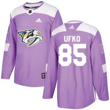 Men's Adidas Nashville Predators Ryan Ufko Purple Fights Cancer Practice Jersey - Authentic Men's Adidas Nashville Predators Ryan Ufko Purple Fights Cancer Practice Jersey - Authentic