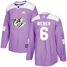 Men's Adidas Nashville Predators Shea Weber Purple Fights Cancer Practice Jersey - Authentic Men's Adidas Nashville Predators Shea Weber Purple Fights Cancer Practice Jersey - Authentic