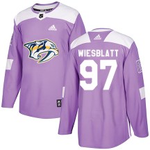 Men's Adidas Nashville Predators Oasiz Wiesblatt Purple Fights Cancer Practice Jersey - Authentic Men's Adidas Nashville Predators Oasiz Wiesblatt Purple Fights Cancer Practice Jersey - Authentic