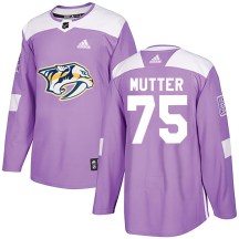 Youth Adidas Nashville Predators Navrin Mutter Purple Fights Cancer Practice Jersey - Authentic Youth Adidas Nashville Predators Navrin Mutter Purple Fights Cancer Practice Jersey - Authentic