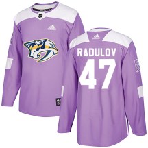 Youth Adidas Nashville Predators Alexander Radulov Purple Fights Cancer Practice Jersey - Authentic Youth Adidas Nashville Predators Alexander Radulov Purple Fights Cancer Practice Jersey - Authentic