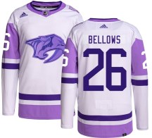 Youth Adidas Nashville Predators Kieffer Bellows Hockey Fights Cancer Jersey - Authentic Youth Adidas Nashville Predators Kieffer Bellows Hockey Fights Cancer Jersey - Authentic