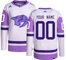 Youth Adidas Nashville Predators Custom Custom Hockey Fights Cancer Jersey - Authentic Youth Adidas Nashville Predators Custom Custom Hockey Fights Cancer Jersey - Authentic