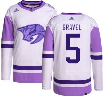Youth Adidas Nashville Predators Kevin Gravel Hockey Fights Cancer Jersey - Authentic Youth Adidas Nashville Predators Kevin Gravel Hockey Fights Cancer Jersey - Authentic