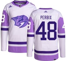 Youth Adidas Nashville Predators Nick Perbix Hockey Fights Cancer Jersey - Authentic Youth Adidas Nashville Predators Nick Perbix Hockey Fights Cancer Jersey - Authentic