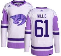 Youth Adidas Nashville Predators Joey Willis Hockey Fights Cancer Jersey - Authentic Youth Adidas Nashville Predators Joey Willis Hockey Fights Cancer Jersey - Authentic