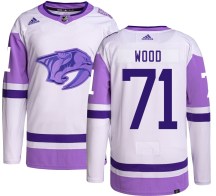 Youth Adidas Nashville Predators Matthew Wood Hockey Fights Cancer Jersey - Authentic Youth Adidas Nashville Predators Matthew Wood Hockey Fights Cancer Jersey - Authentic