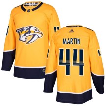 Men's Adidas Nashville Predators Brady Martin Gold Home Jersey - Authentic Men's Adidas Nashville Predators Brady Martin Gold Home Jersey - Authentic