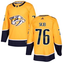 Men's Adidas Nashville Predators Brady Skjei Gold Home Jersey - Authentic Men's Adidas Nashville Predators Brady Skjei Gold Home Jersey - Authentic