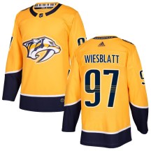 Men's Adidas Nashville Predators Oasiz Wiesblatt Gold Home Jersey - Authentic Men's Adidas Nashville Predators Oasiz Wiesblatt Gold Home Jersey - Authentic