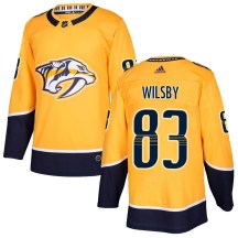 Men's Adidas Nashville Predators Adam Wilsby Gold Home Jersey - Authentic Men's Adidas Nashville Predators Adam Wilsby Gold Home Jersey - Authentic