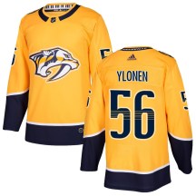 Men's Adidas Nashville Predators Jesse Ylonen Gold Home Jersey - Authentic Men's Adidas Nashville Predators Jesse Ylonen Gold Home Jersey - Authentic