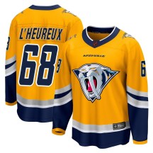 Men's Fanatics Branded Nashville Predators Zachary L'Heureux Yellow Special Edition 2.0 Jersey - Breakaway Men's Fanatics Branded Nashville Predators Zachary L'Heureux Yellow Special Edition 2.0 Jersey - Breakaway