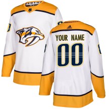 Youth Adidas Nashville Predators Custom White Custom Away Jersey - Authentic Youth Adidas Nashville Predators Custom White Custom Away Jersey - Authentic