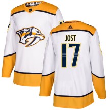 Youth Adidas Nashville Predators Tyson Jost White Away Jersey - Authentic Youth Adidas Nashville Predators Tyson Jost White Away Jersey - Authentic