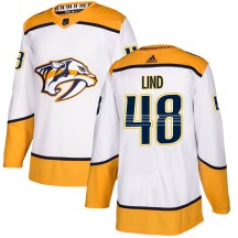 Youth Adidas Nashville Predators Kalan Lind White Away Jersey - Authentic Youth Adidas Nashville Predators Kalan Lind White Away Jersey - Authentic