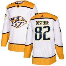 Youth Adidas Nashville Predators Jordan Oesterle White Away Jersey - Authentic Youth Adidas Nashville Predators Jordan Oesterle White Away Jersey - Authentic