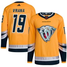 Youth Adidas Nashville Predators Jakub Vrana Yellow Reverse Retro 2.0 Jersey - Authentic Youth Adidas Nashville Predators Jakub Vrana Yellow Reverse Retro 2.0 Jersey - Authentic