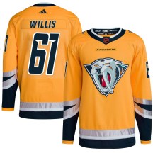 Youth Adidas Nashville Predators Joey Willis Yellow Reverse Retro 2.0 Jersey - Authentic Youth Adidas Nashville Predators Joey Willis Yellow Reverse Retro 2.0 Jersey - Authentic