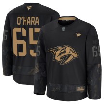 Men's Fanatics Nashville Predators Cole O'Hara Black 2024 Military Appreciation Practice Jersey - Premium Men's Fanatics Nashville Predators Cole O'Hara Black 2024 Military Appreciation Practice Jersey - Premium