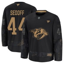 Men's Fanatics Nashville Predators Christoffer Sedoff Black 2024 Military Appreciation Practice Jersey - Premium Men's Fanatics Nashville Predators Christoffer Sedoff Black 2024 Military Appreciation Practice Jersey - Premium