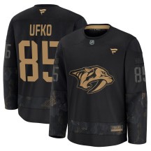 Men's Fanatics Nashville Predators Ryan Ufko Black 2024 Military Appreciation Practice Jersey - Premium Men's Fanatics Nashville Predators Ryan Ufko Black 2024 Military Appreciation Practice Jersey - Premium