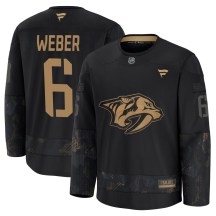 Men's Fanatics Nashville Predators Shea Weber Black 2024 Military Appreciation Practice Jersey - Premium Men's Fanatics Nashville Predators Shea Weber Black 2024 Military Appreciation Practice Jersey - Premium