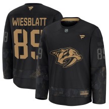 Men's Fanatics Nashville Predators Ozzy Wiesblatt Black 2024 Military Appreciation Practice Jersey - Premium Men's Fanatics Nashville Predators Ozzy Wiesblatt Black 2024 Military Appreciation Practice Jersey - Premium