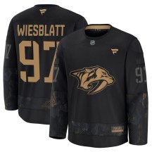 Men's Fanatics Nashville Predators Oasiz Wiesblatt Black 2024 Military Appreciation Practice Jersey - Premium Men's Fanatics Nashville Predators Oasiz Wiesblatt Black 2024 Military Appreciation Practice Jersey - Premium